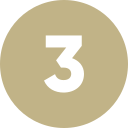 Number three with a gold background