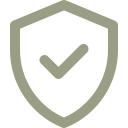 Shield icon with a checkmark in the center