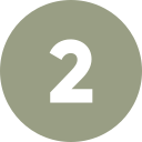 A large gray circle with a white number 2 in the center.