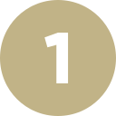 Number 1 inside a beige circle
