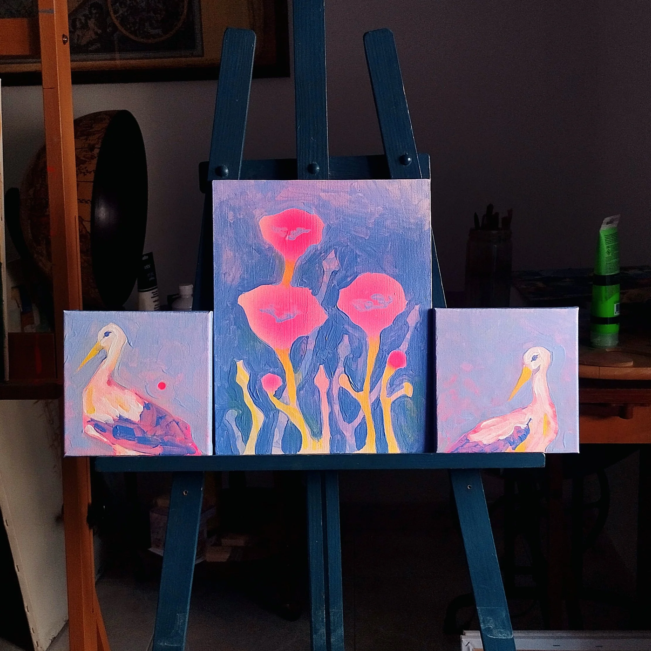 Tríptico Nido y Amapola