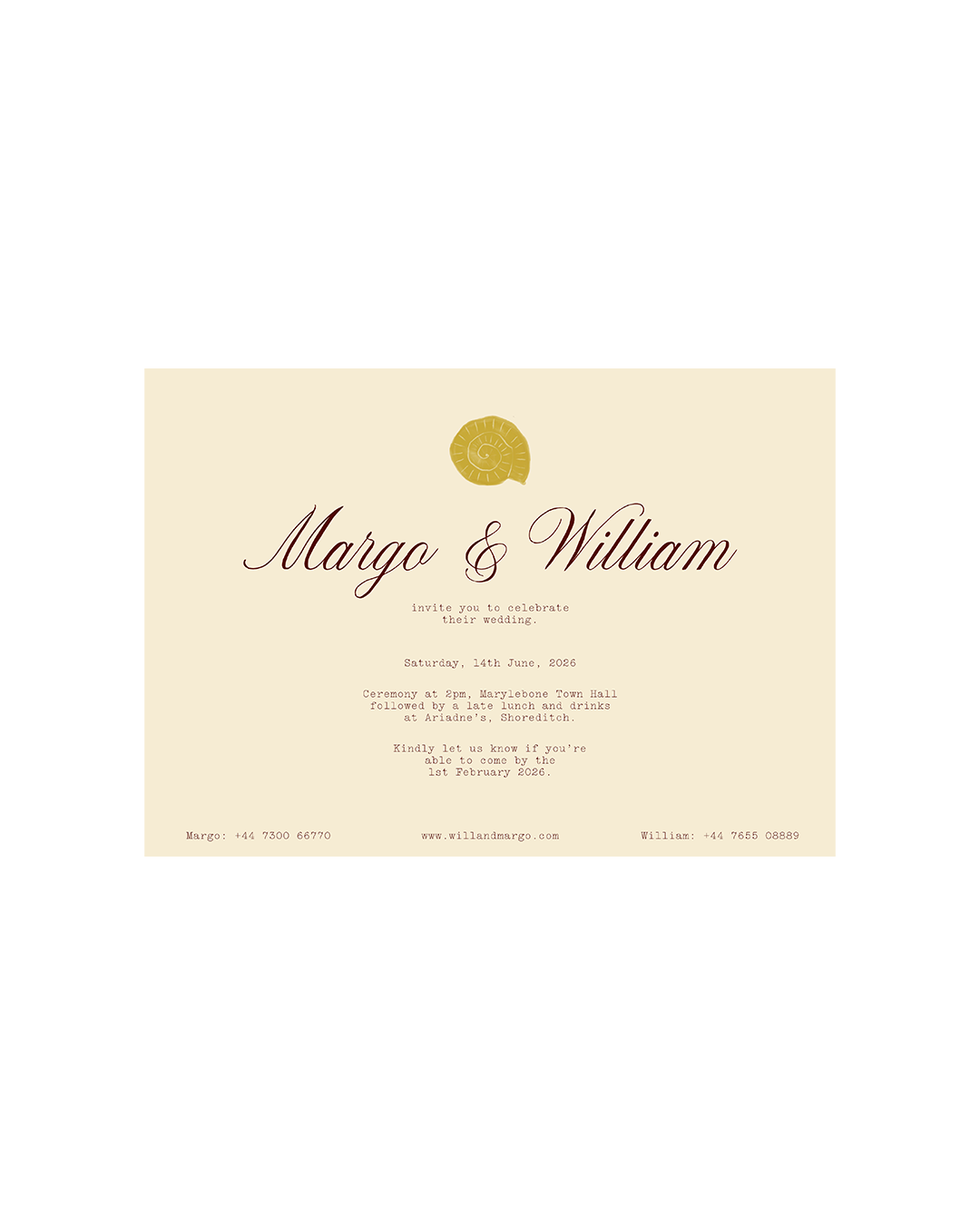 'Seaside Fancy' Invitation