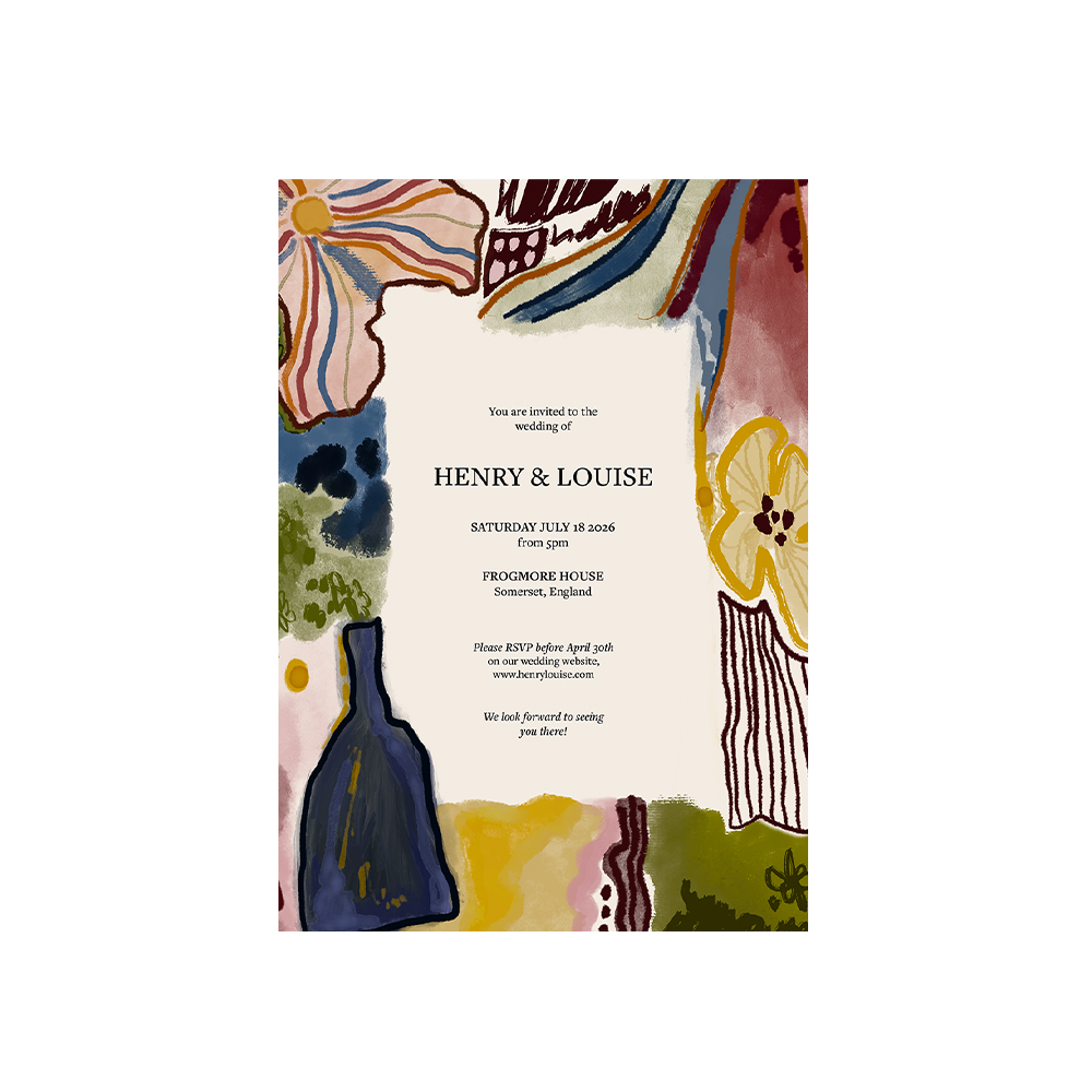 'Garden of Earthly Delights' Print-Ready Invitation Design