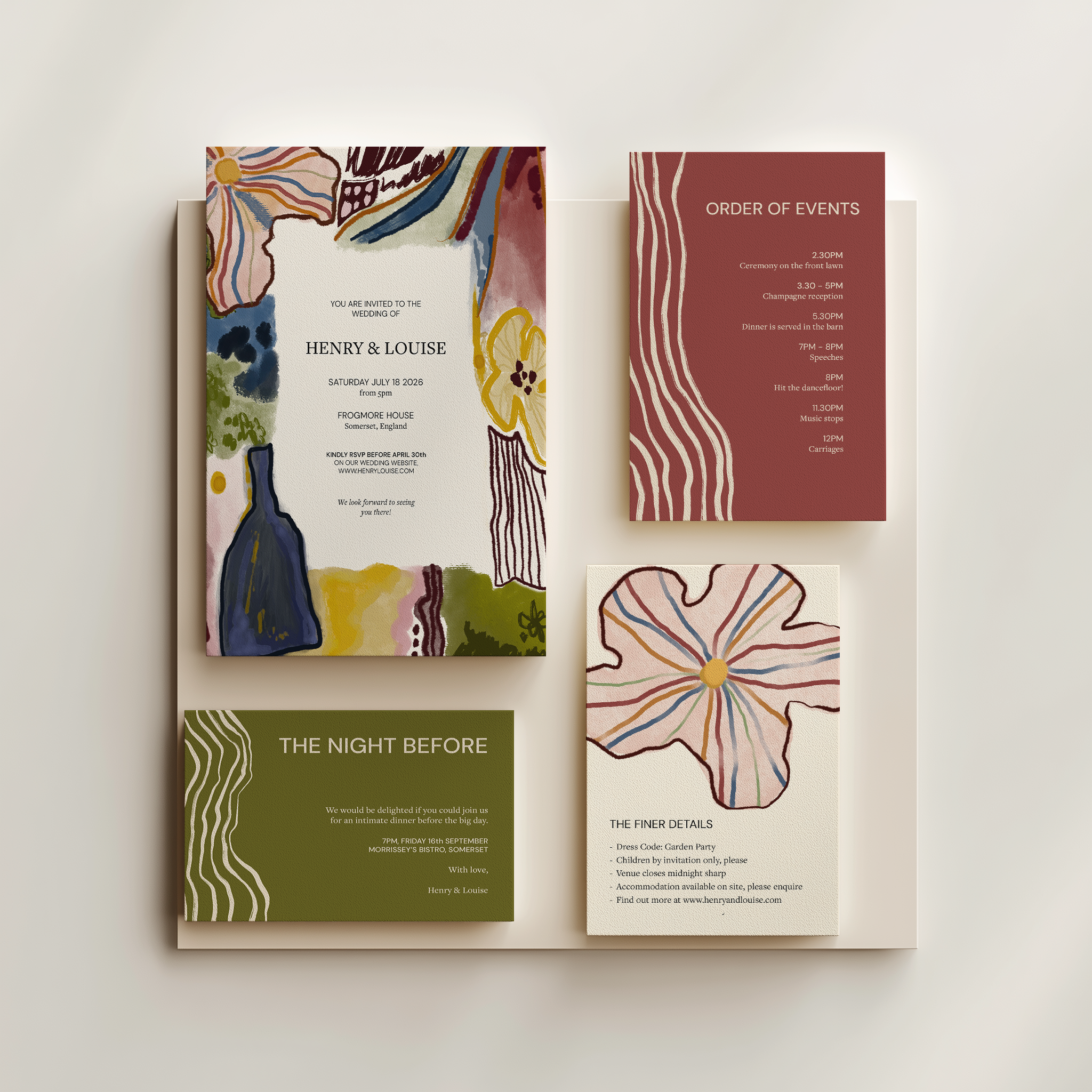 Garden of Earthly Delights Full Invitation Suite