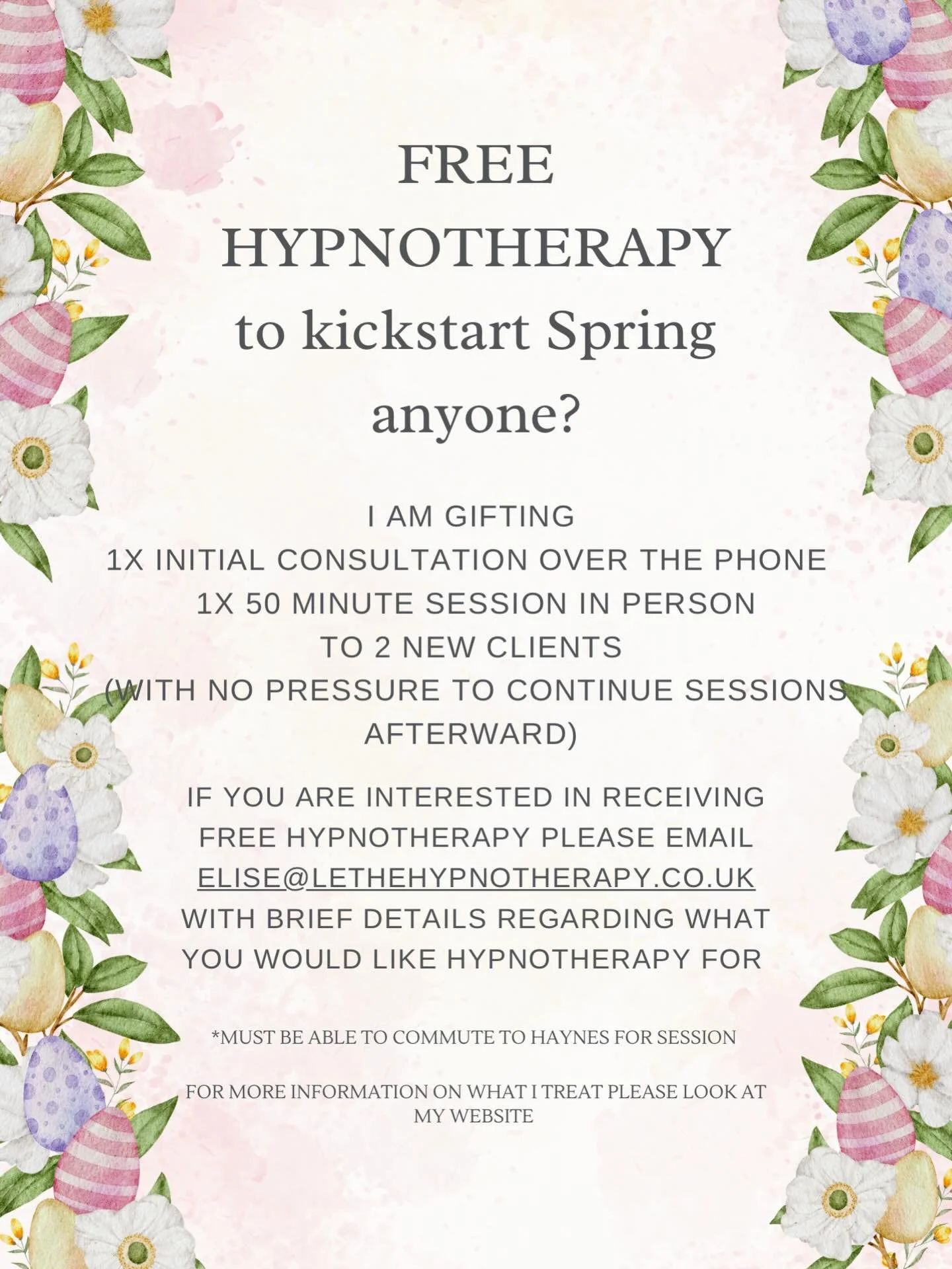 For those that are intrigued by hypnotherapy but not sold on the idea, your free trial is awaiting 🤭
If you have any quick questions, please feel free to pop me a message as I will be monitoring the inbox over the next few days💕