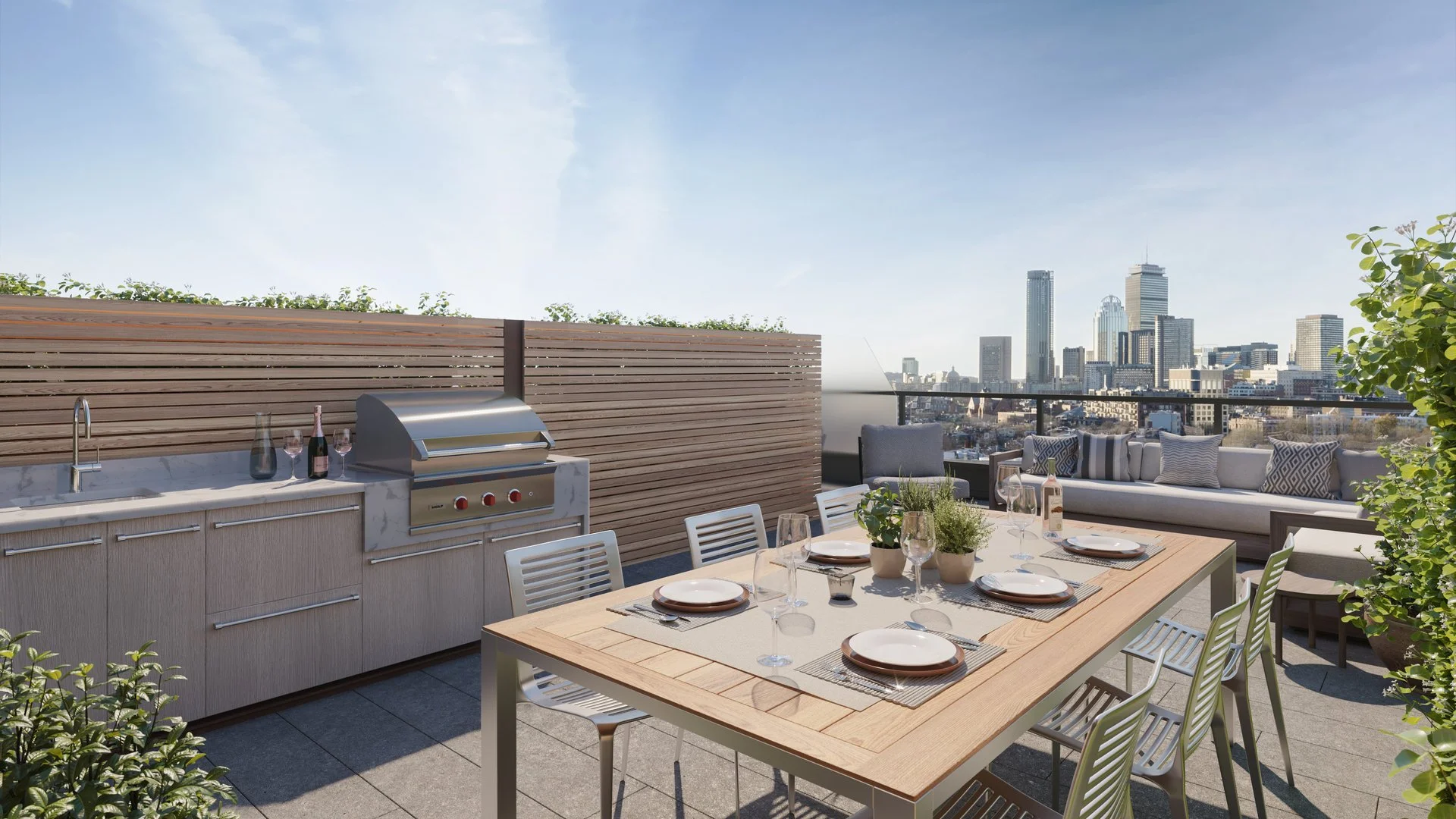 Private Rooftop Cabana with Back Bay Views