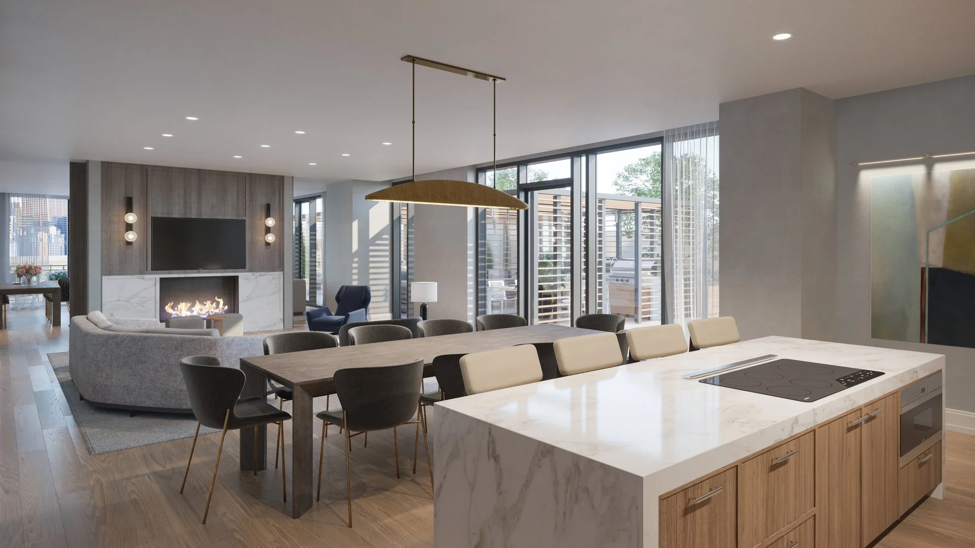 Clubroom with catering space