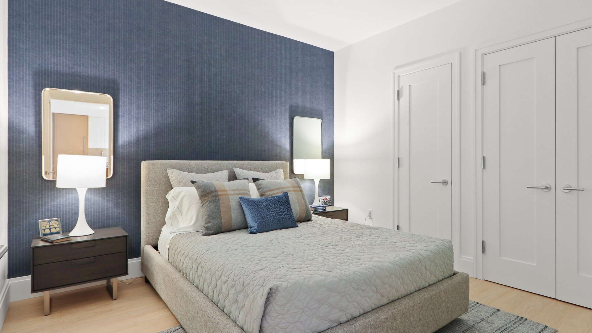 Primary bedroom in 1-bed residence