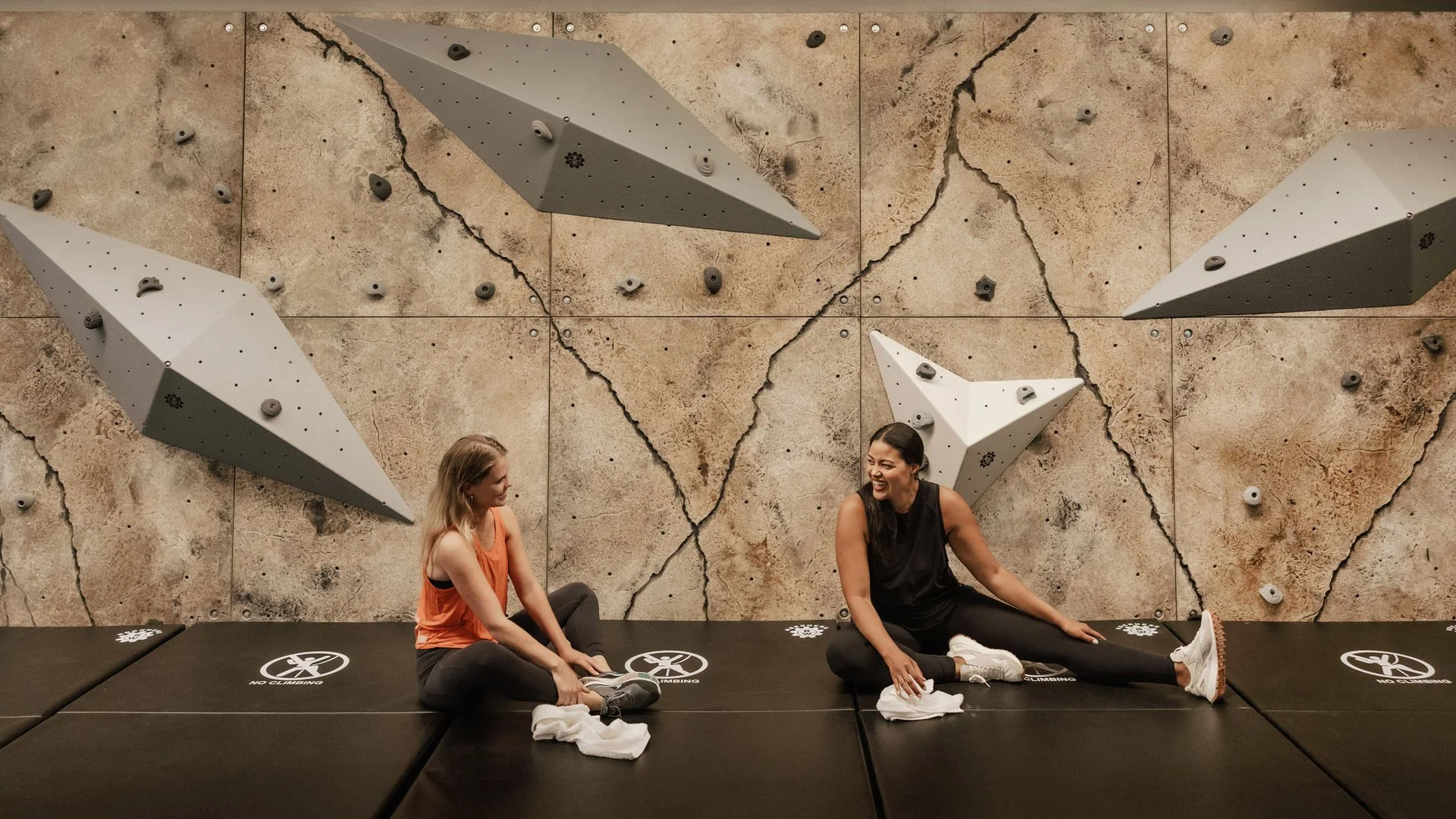 Bouldering Wall in Equinox Designed Fitness Center