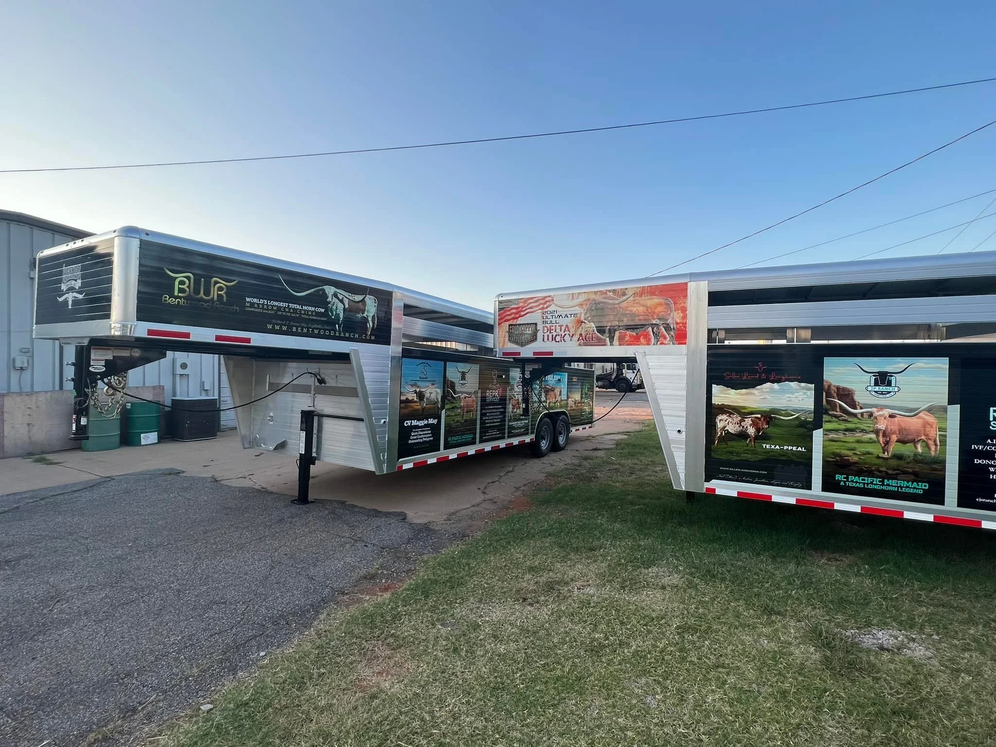 Two large trailers wrapped