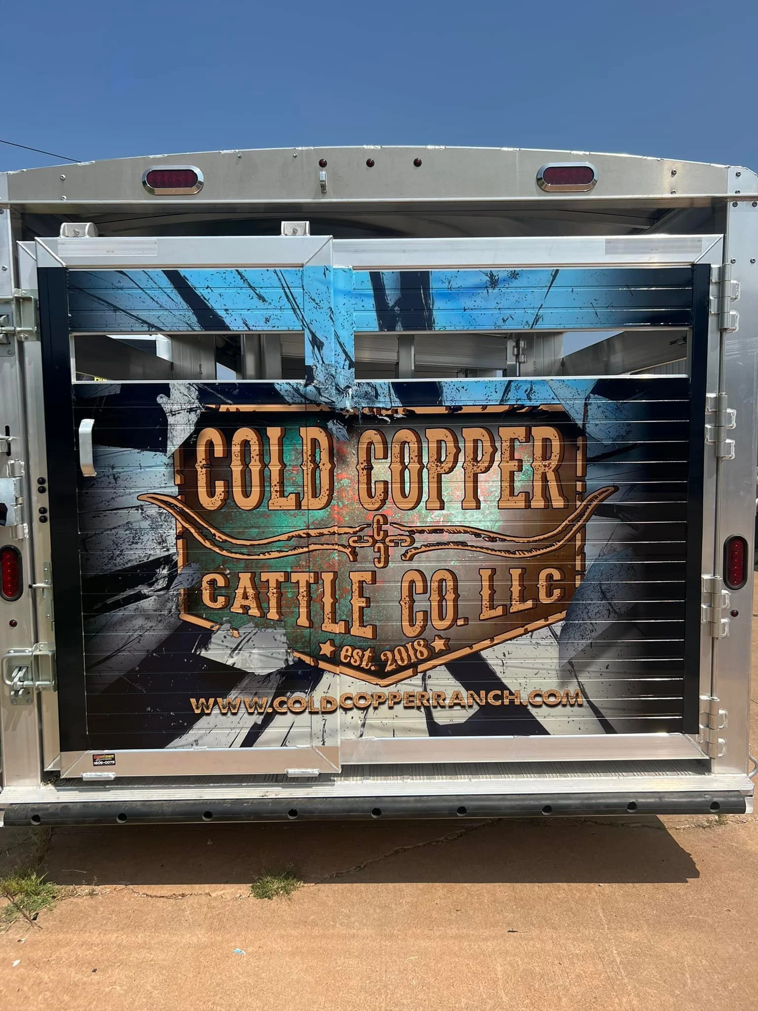 Cold copper cattle co LLC vehicle wrap 