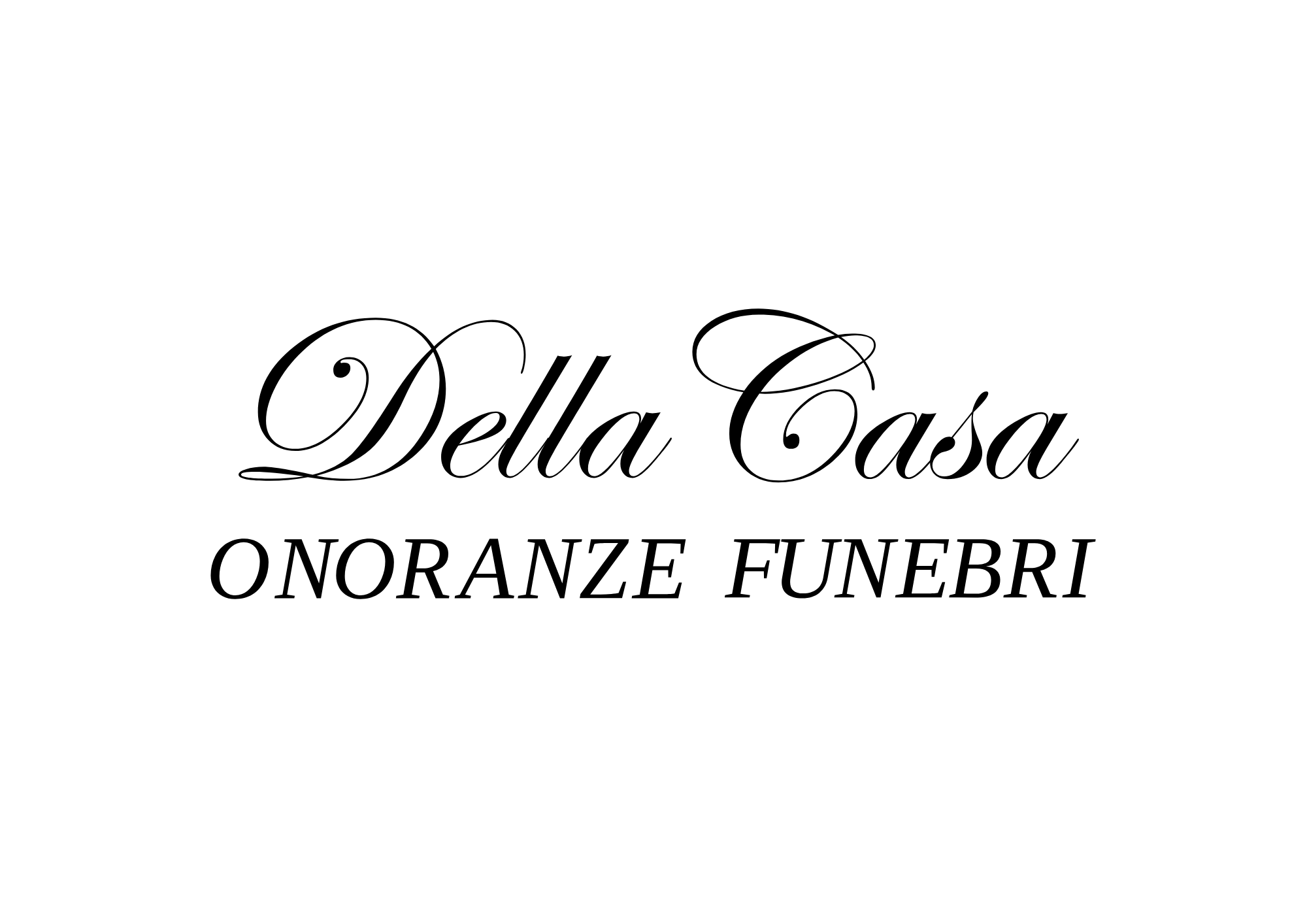 Logo con testo elegante che dice 'Della Casa Onoranze Funebri'
