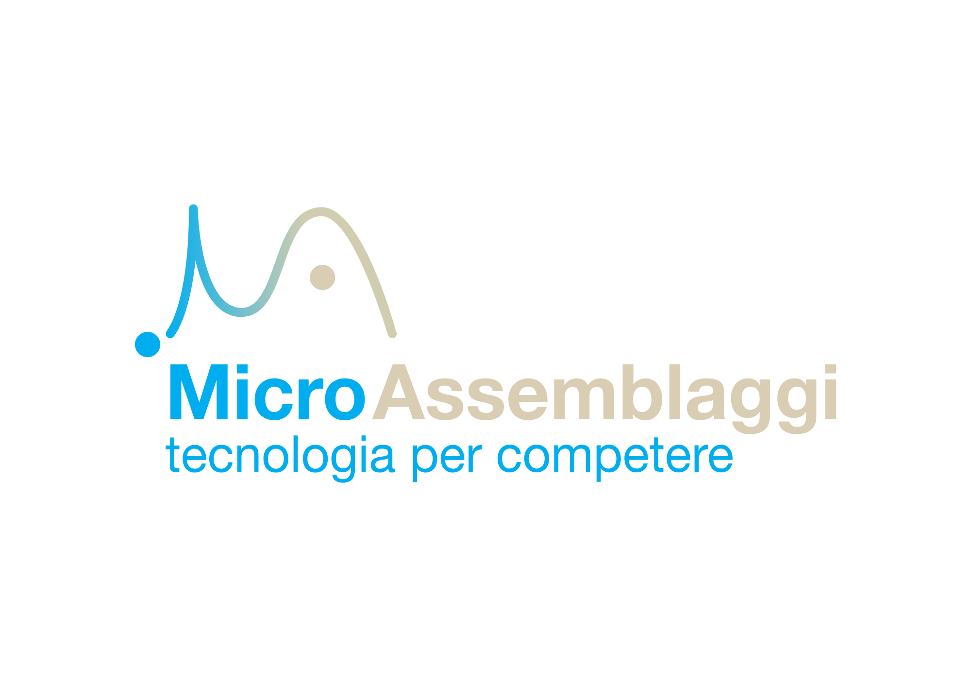 Logo di Micro Assemblaggi con grafico stilizzato e testo in italiano 'Micro Assemblaggi tecnologia per competere'.
