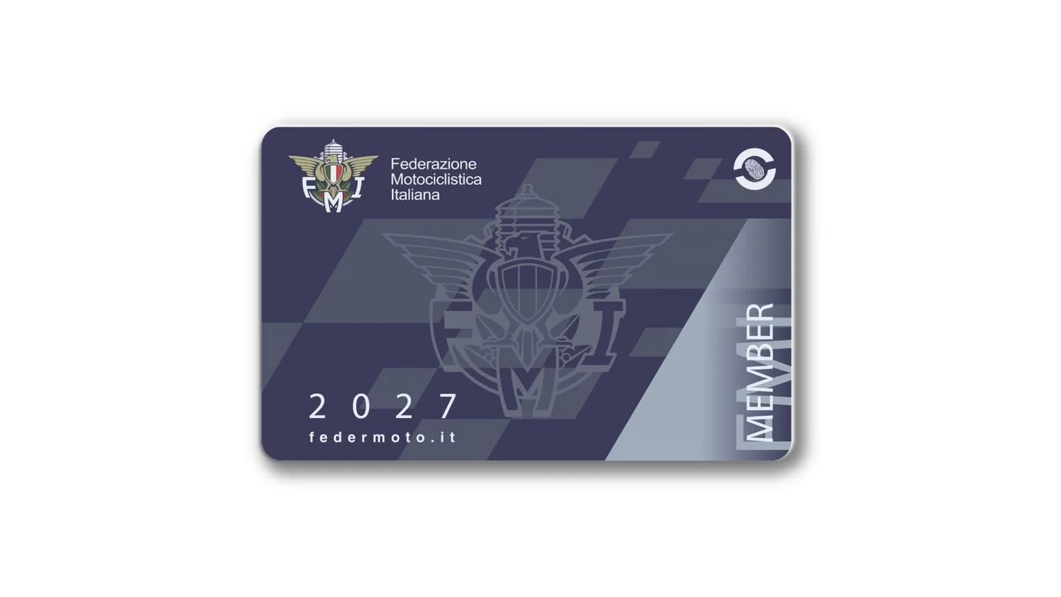 Tessera Member FMI 2027 digitale con fascia argentata e logo federale