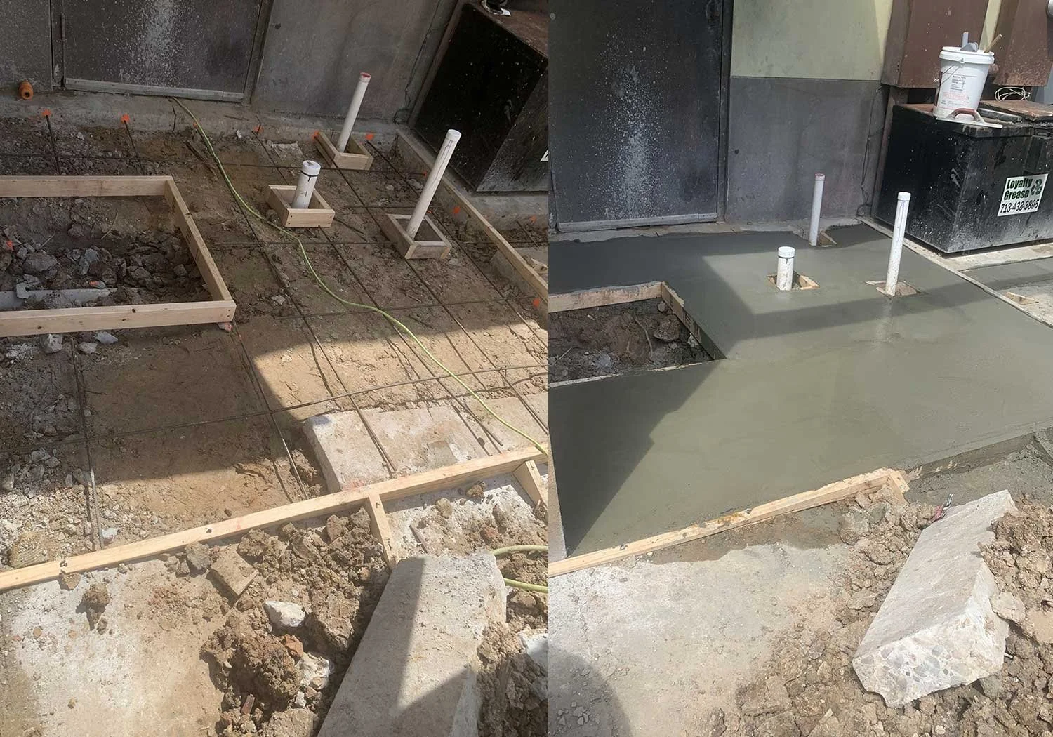 Concrete Pad Pouring
