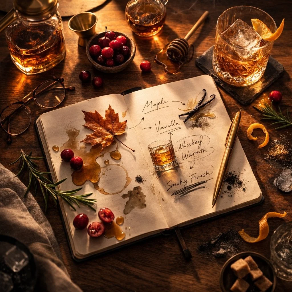 Every great drink starts somewhere.

For us, it started in a notebook &mdash;
with maple, vanilla, cranberry, and rosemary scribbled in the margins.

A few ideas that eventually became something bigger.

#alumnibeverages #mocktail #homeshowsto #nonal