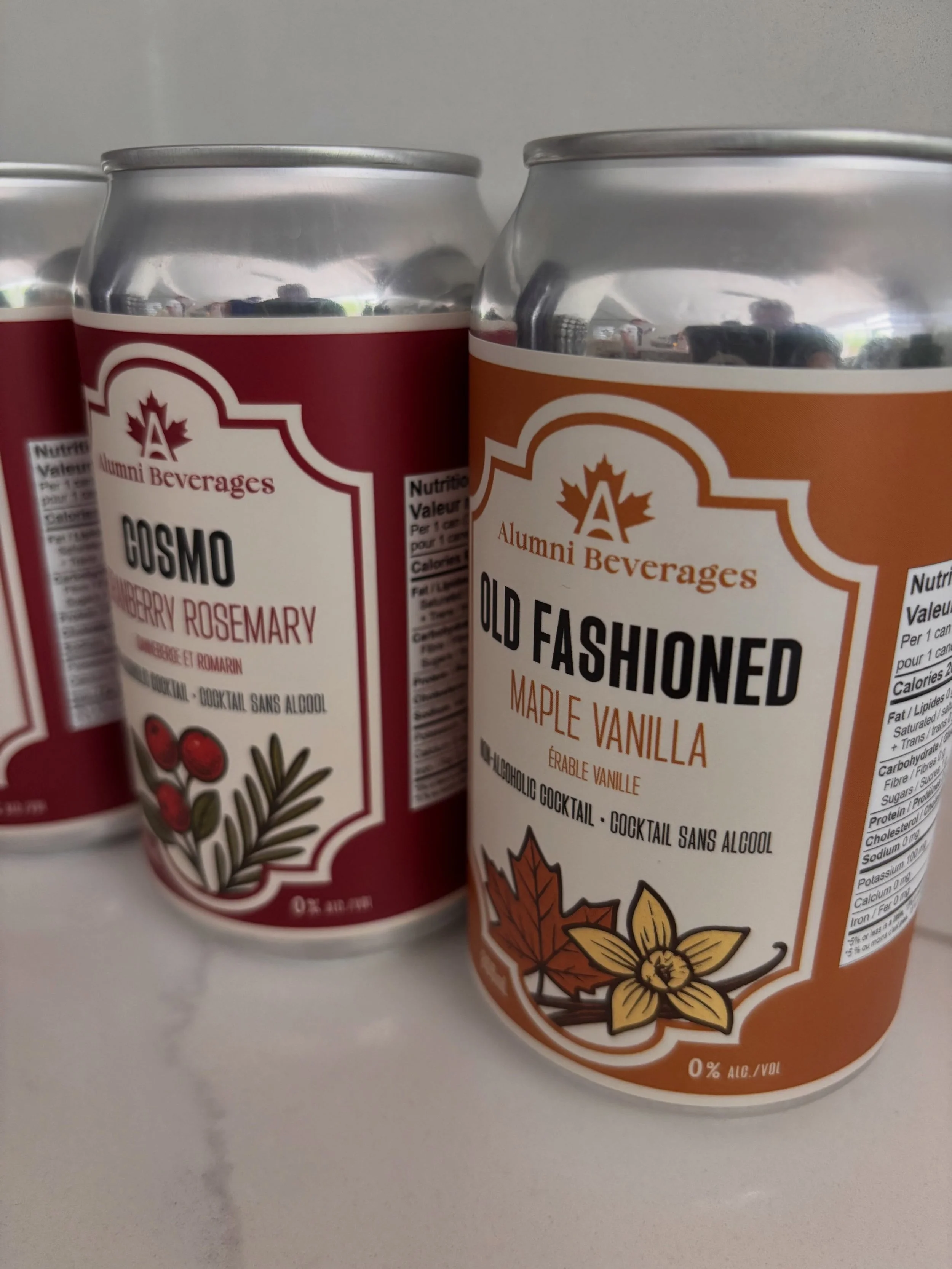 Pick your pour: Maple Vanilla Old Fashioned or Cranberry Rosemary Cosmo