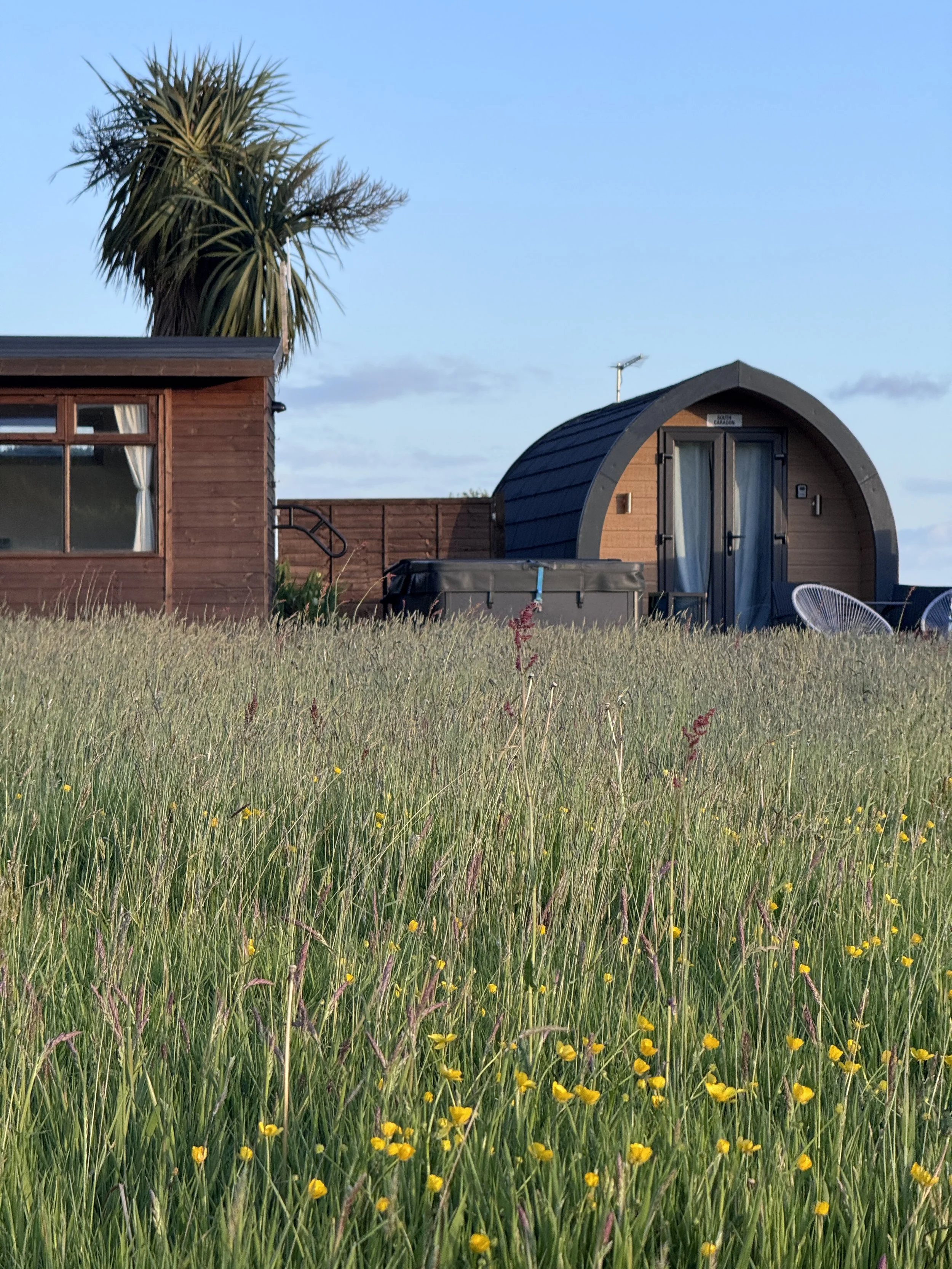 Our South Caradon pod complete with hot tub and yoga room 