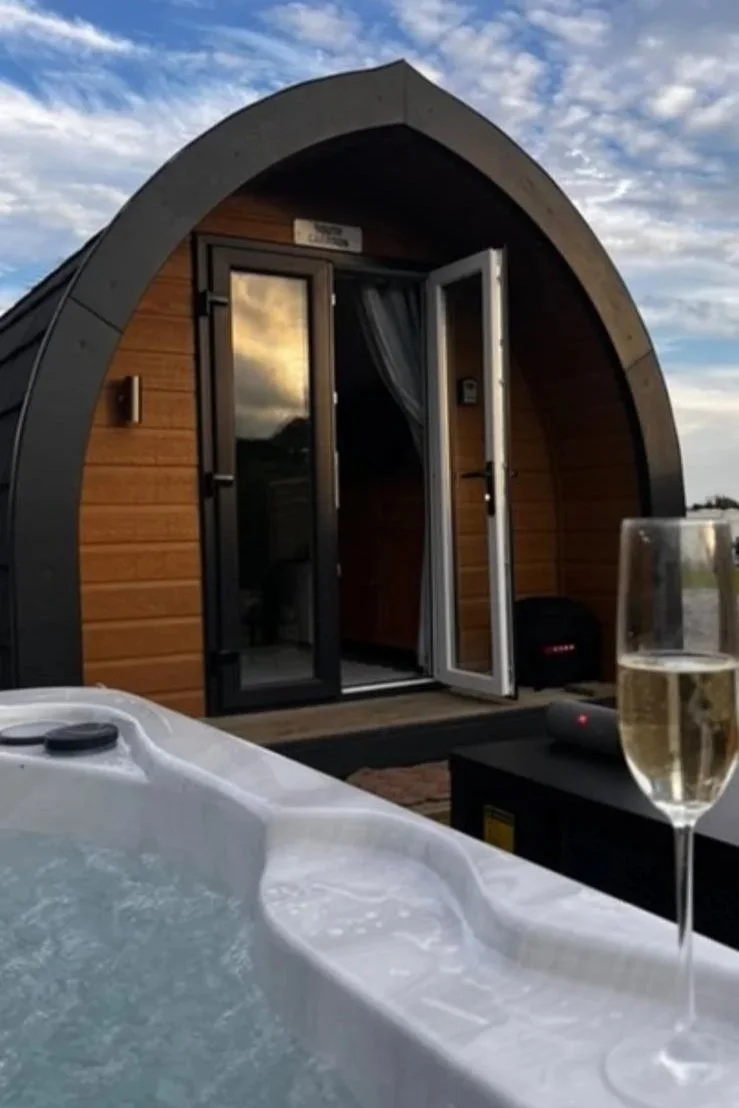 Our South Caradon pod complete with hot tub and yoga room