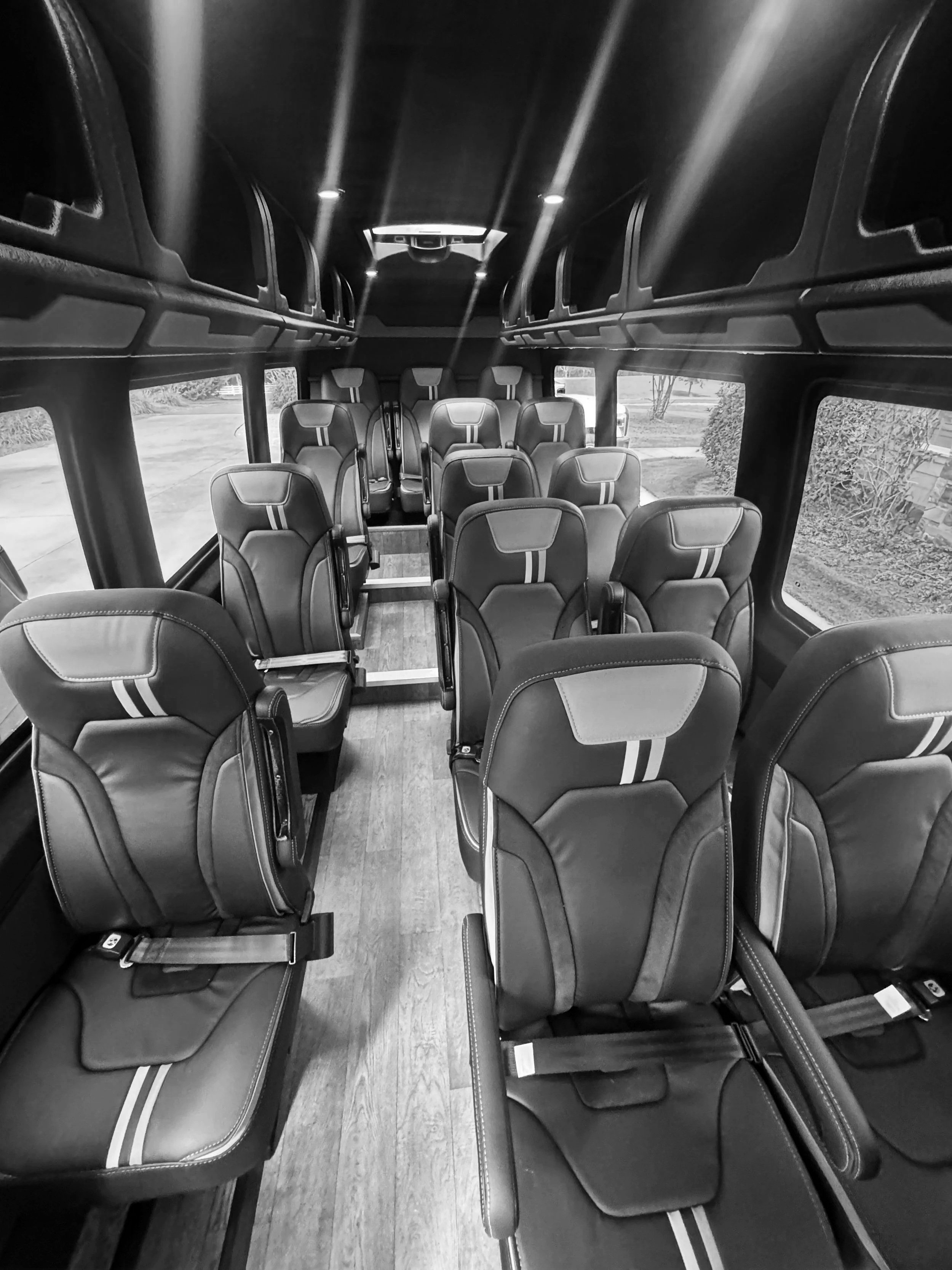 Flight Crew Transportation in a 14-Passenger LA West Mercedes Sprinter | Reserve Black