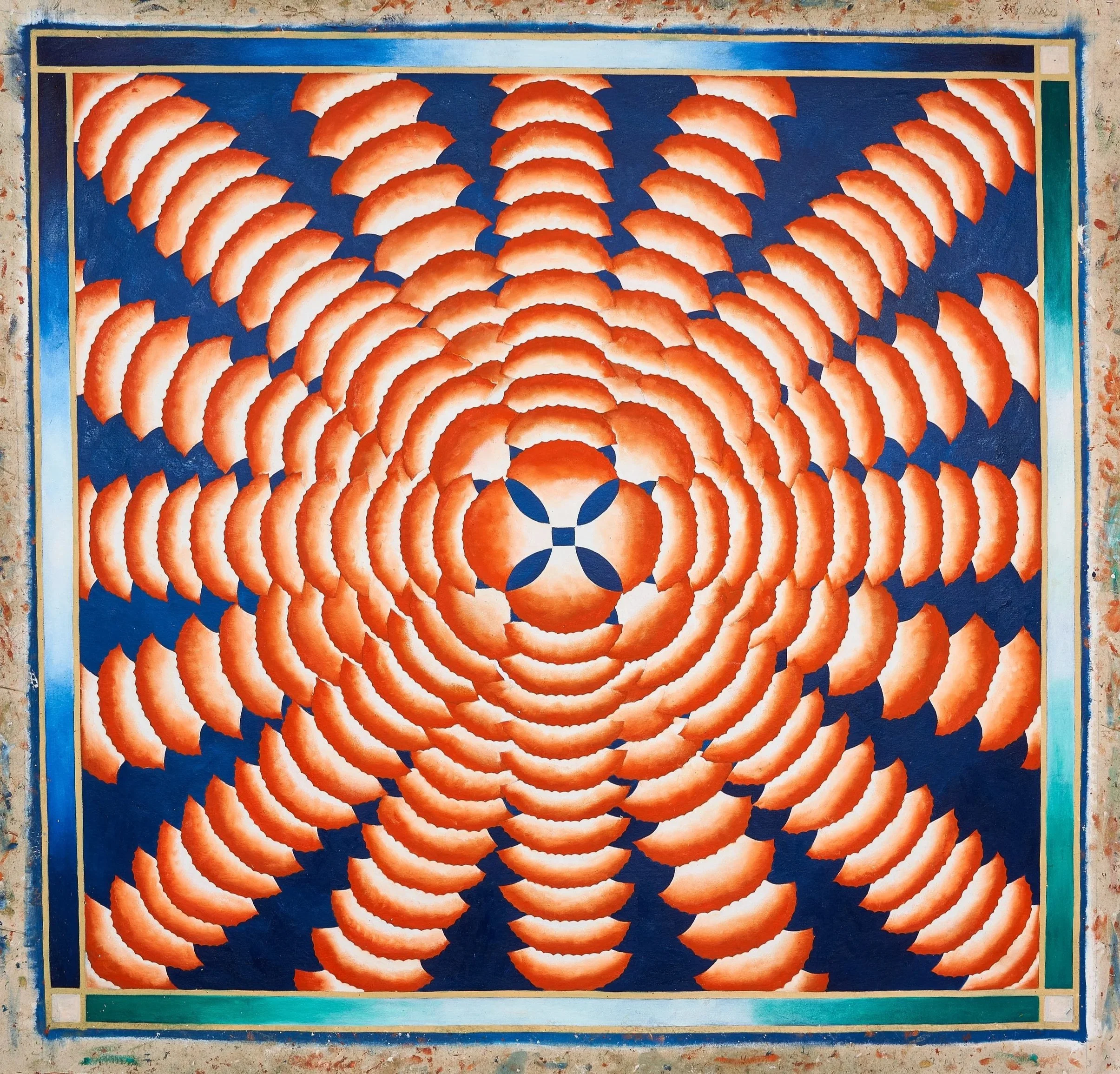 Shells of Light, 2023, oil on canvas, 76 x 78 inches