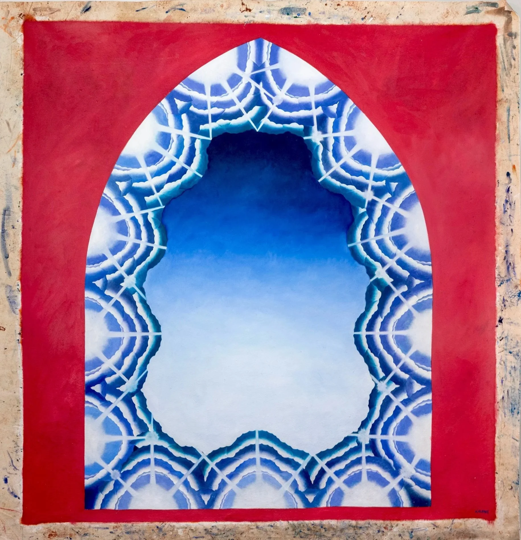 Study for a fresco no 4., 2025, oil on canvas, 88 x 84 inches