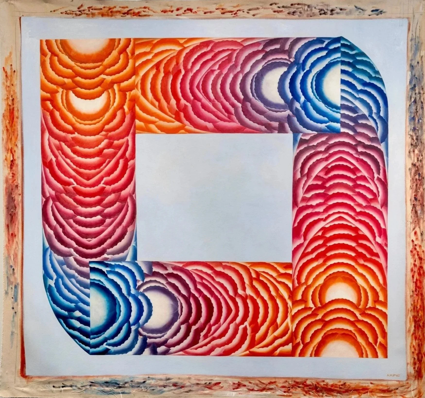 Study for a fresco no. 6, 2025, oil on canvas, 85 x 80 inches