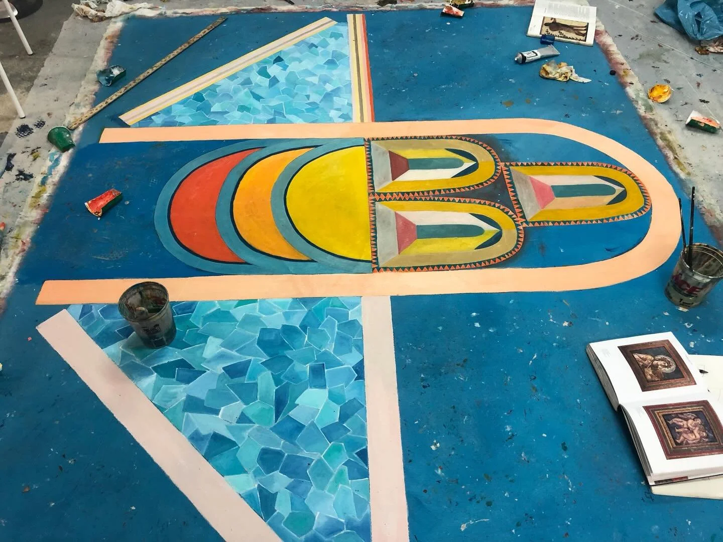 In the studio, artist in residence for @orior_furniture, NYC 2022