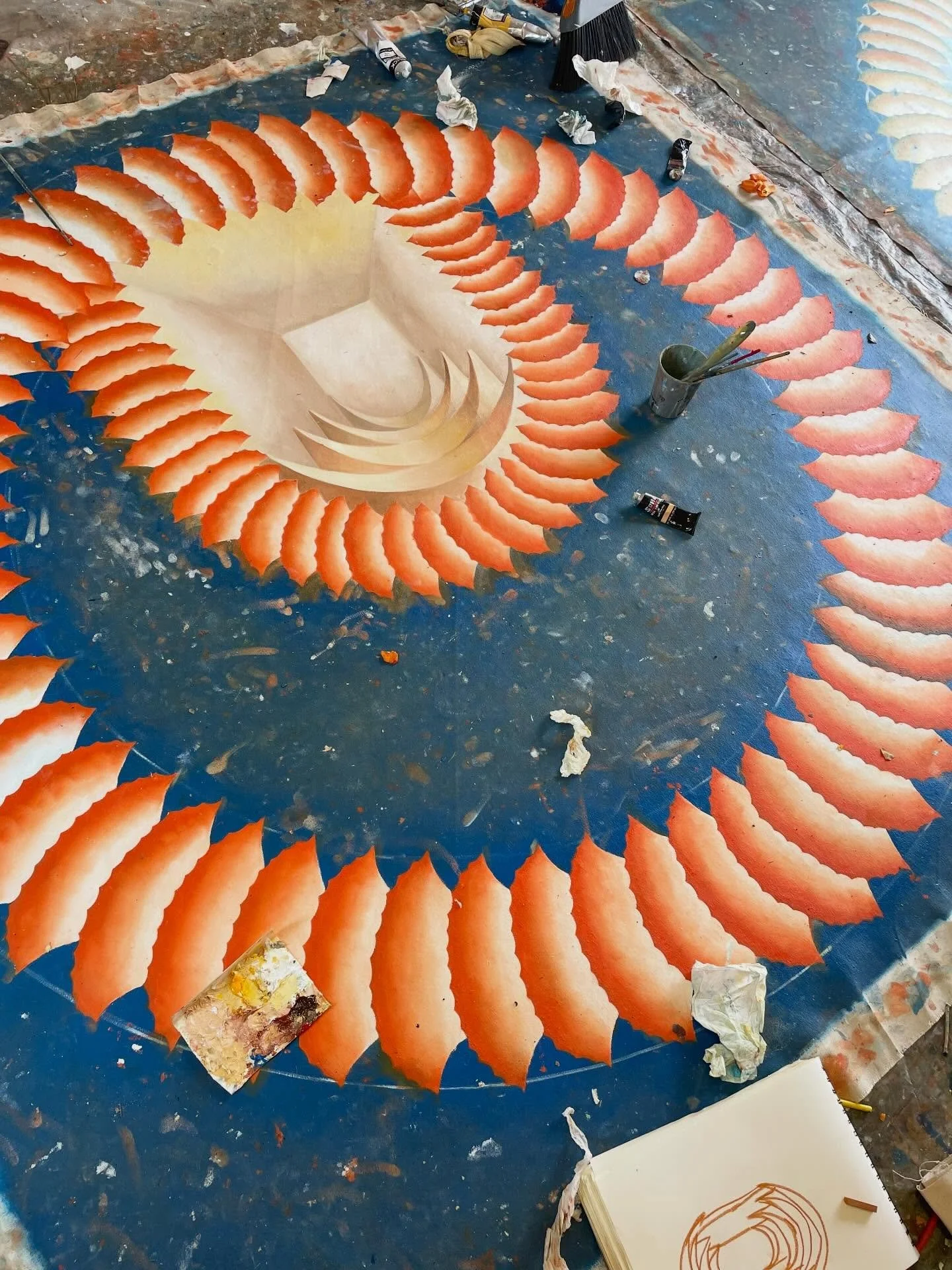 the Annunciation, oil on canvas, August-October 2023