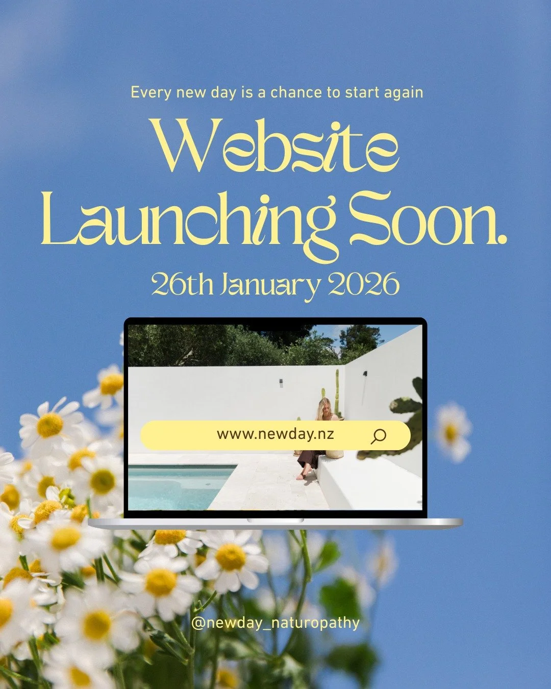 Put it in your calendar... Newday's website is live on Monday 26th of January 2026 💌