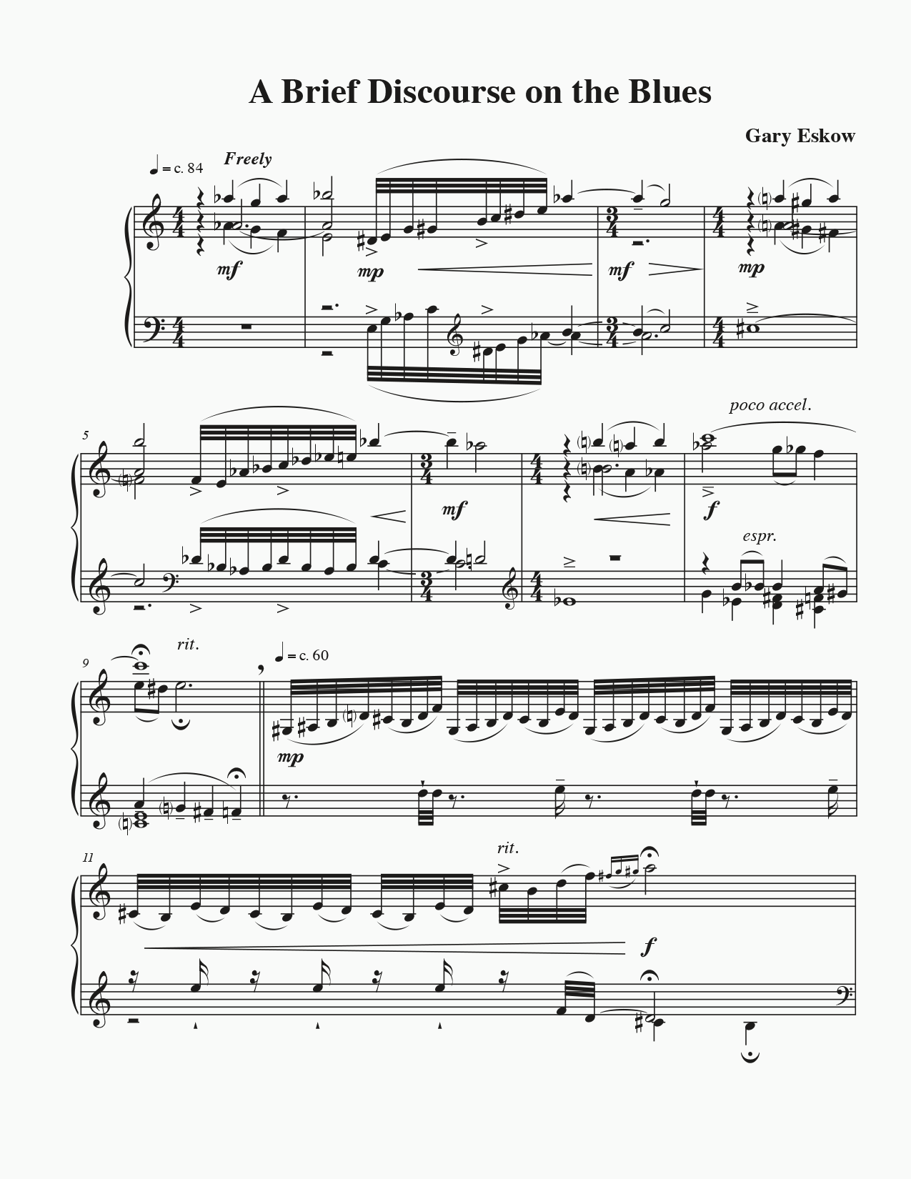 A Brief Discourse on the Blues