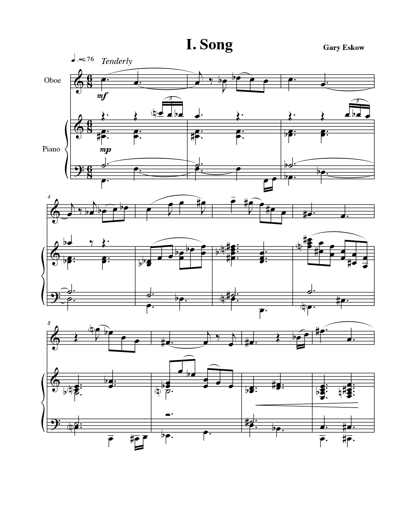 Song and Dance for Oboe and Piano