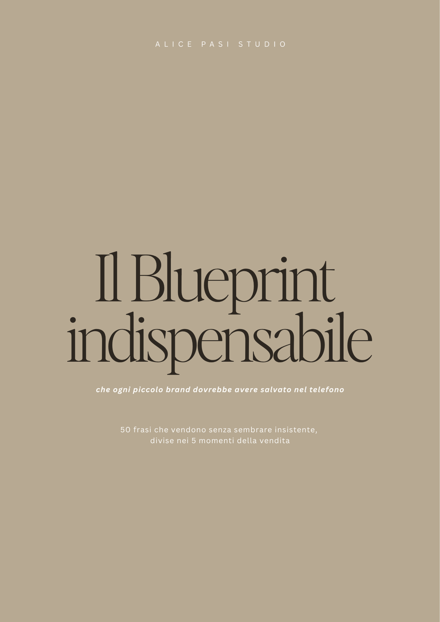 Il Blueprint indispensabile