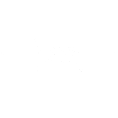Stylized graphic of a barbed wire fencing section black and white, Alley Land and Fence Logo