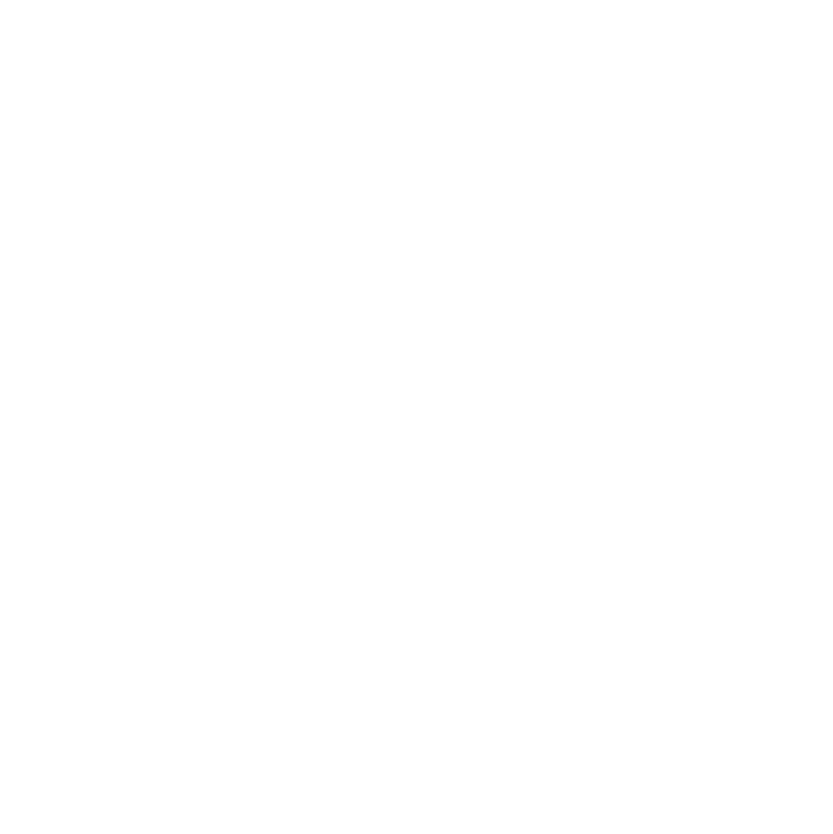 A black circular logo with a white lowercase 'b' and a simple floral design, surrounded by three concentric white rings.