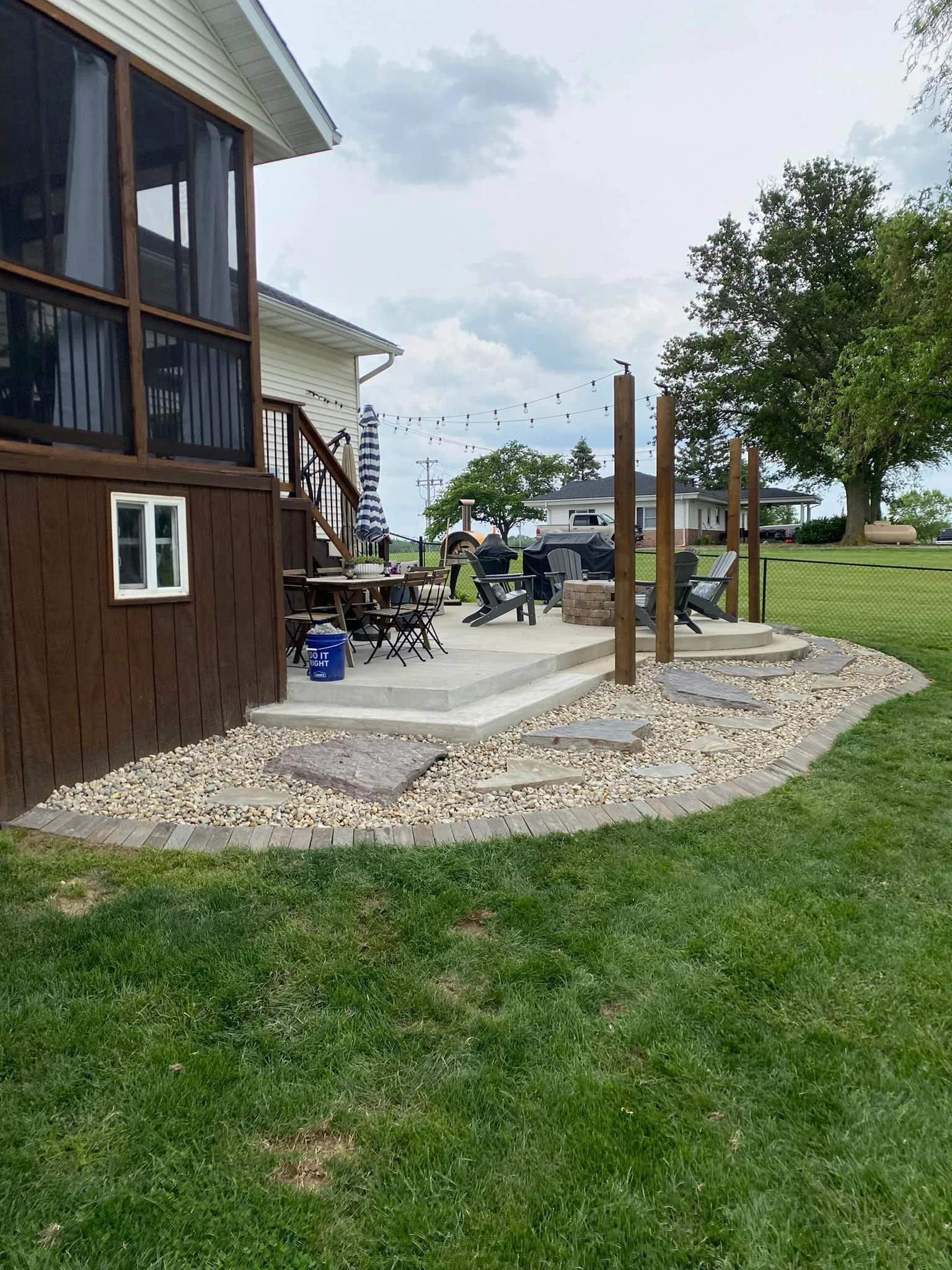 Ledge Steps, Brick Edge, Rock Install