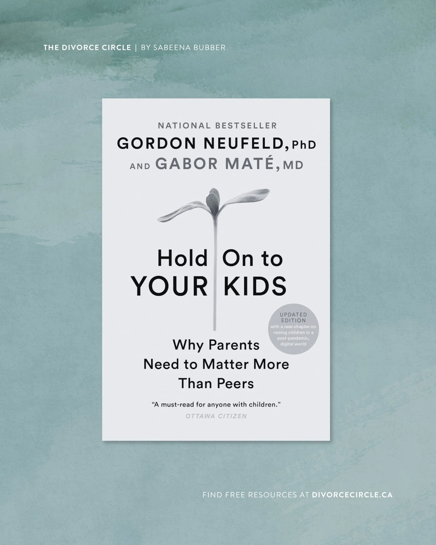 If you&rsquo;re looking for a book that truly shifts how you view your relationship with your kids, especially during a big life transition, I can&rsquo;t recommend Hold On to Your Kids by Dr. Gordon Neufeld and Dr. Gabor Mat&eacute; enough. 📖⁠
⁠
✨D