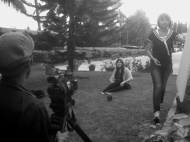 film-making on the set