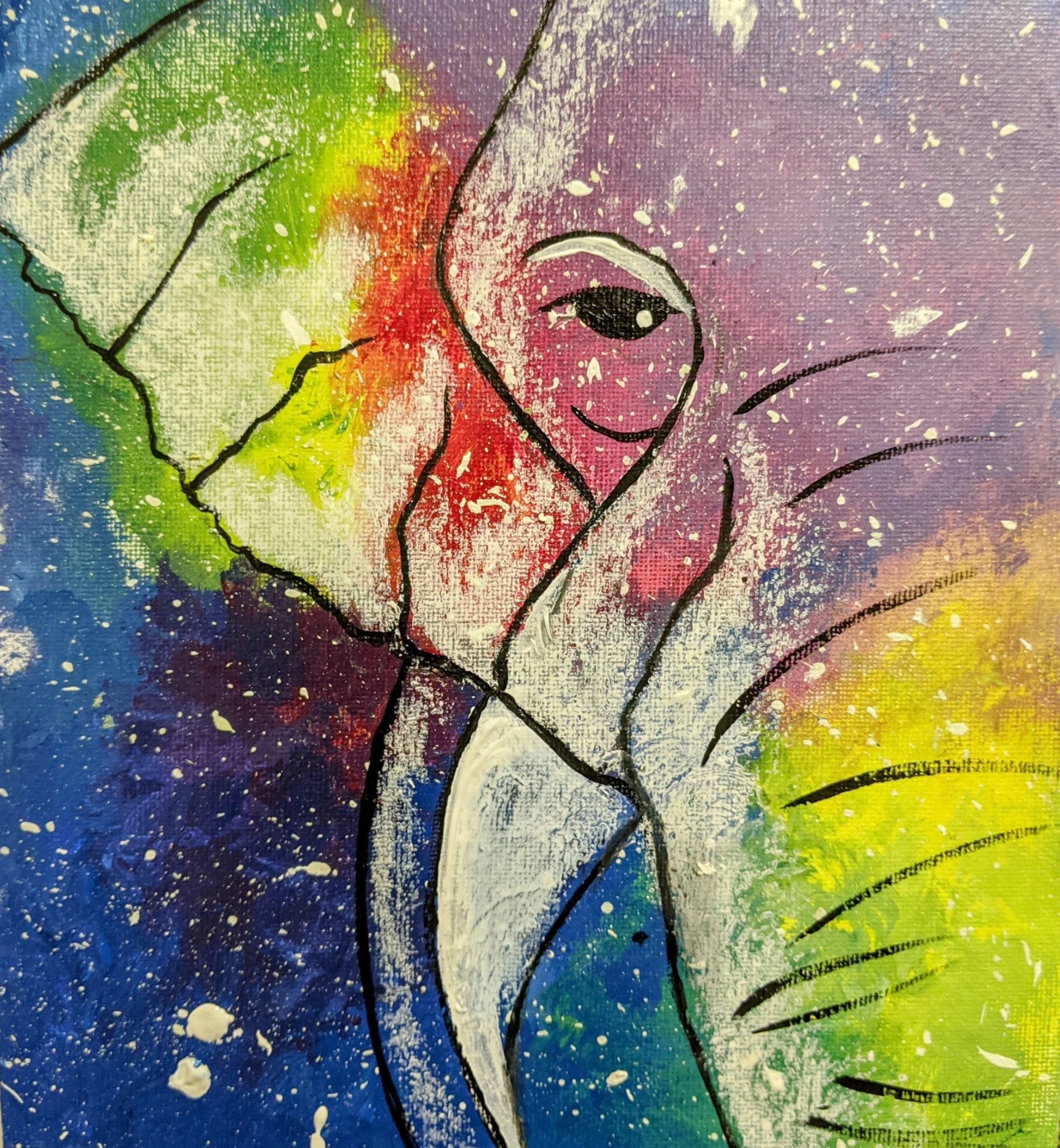 acrylic painting of elephant