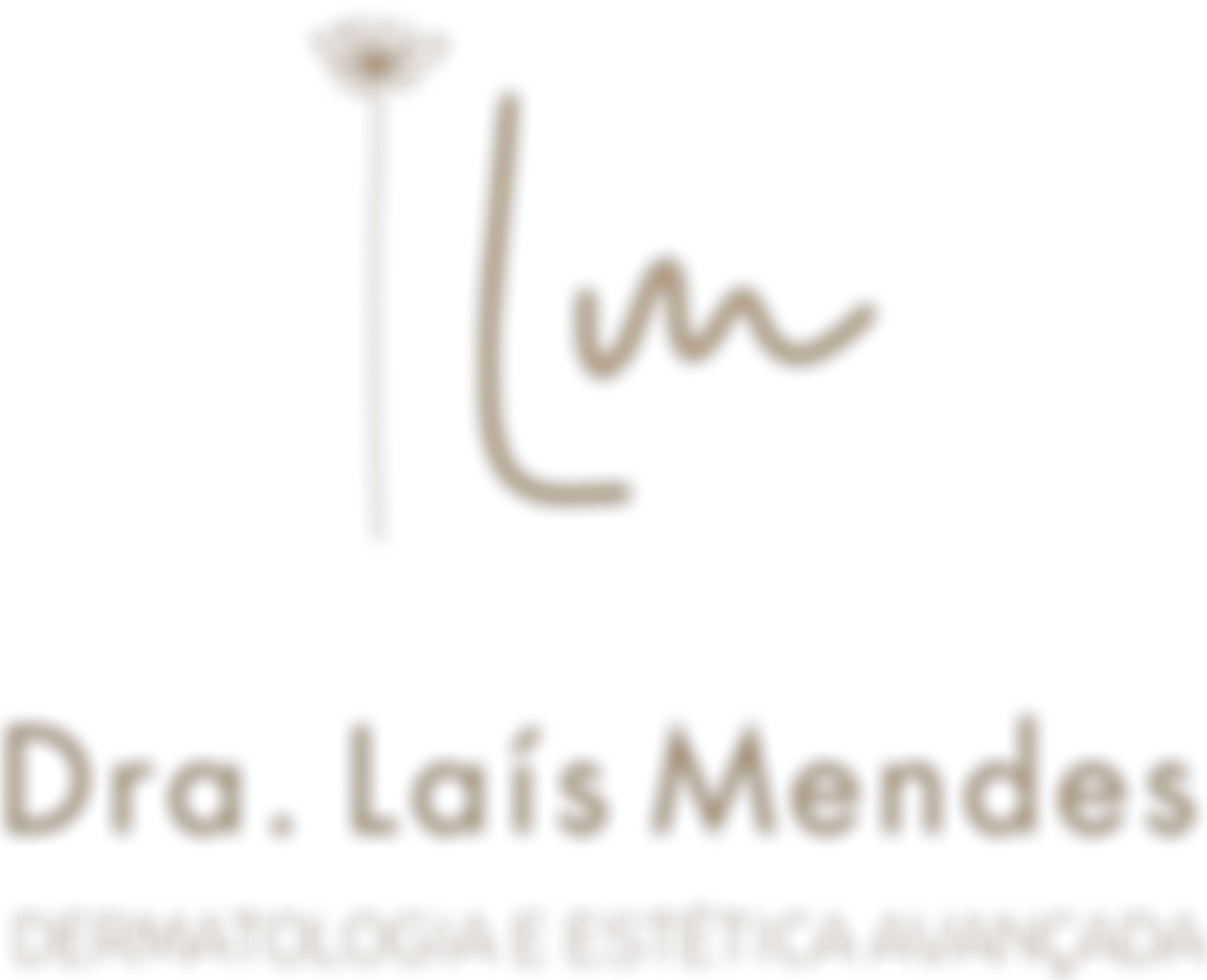 Imagem do logotipo do Dr. Laís Mendes com elementos gráficos e texto.