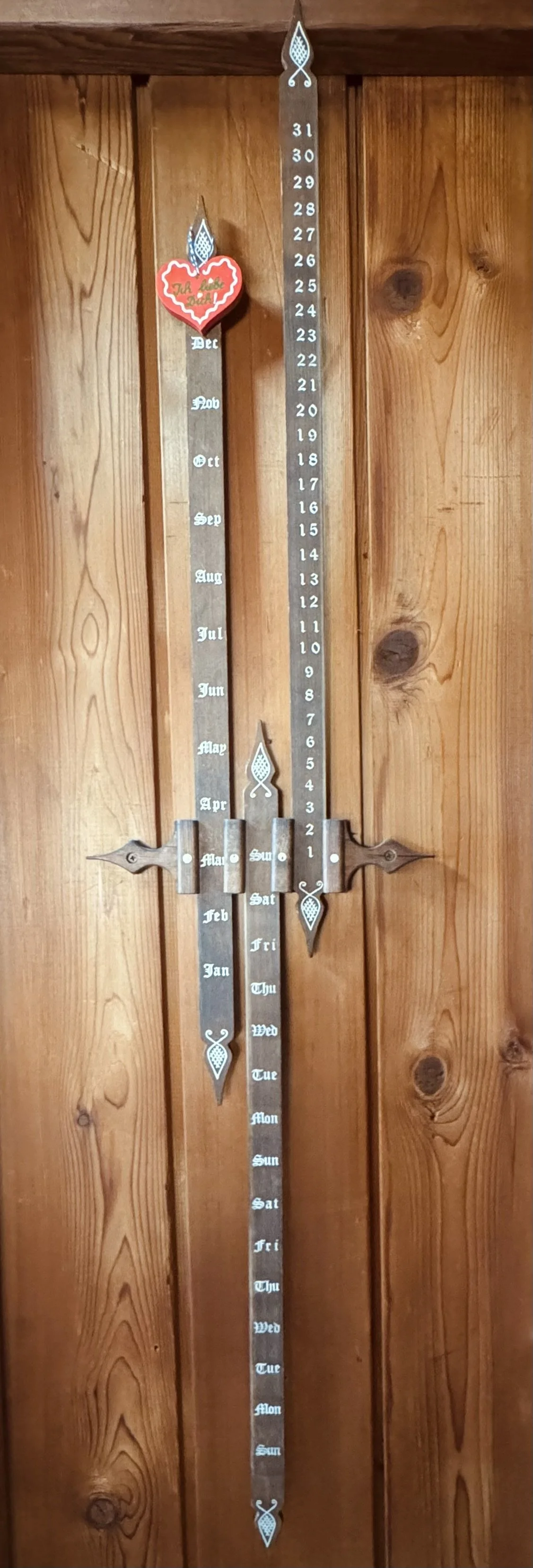 german bavarian perpetual wooden calendar