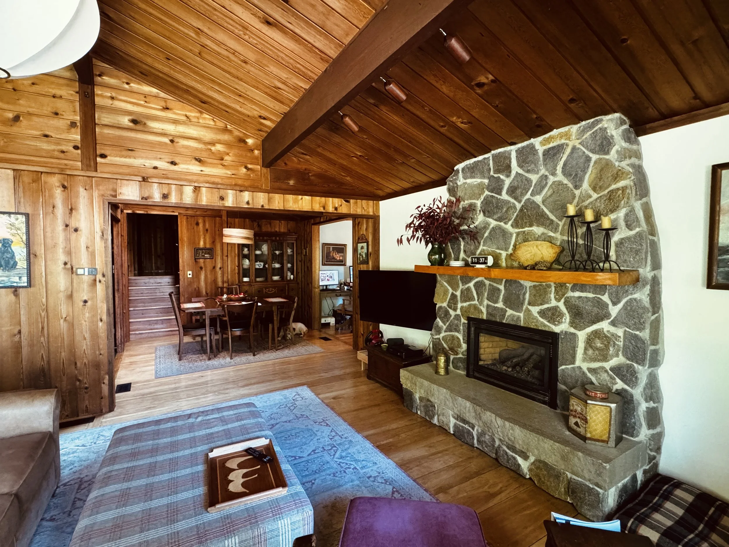 living room mcm skit chalet after stowe vermont