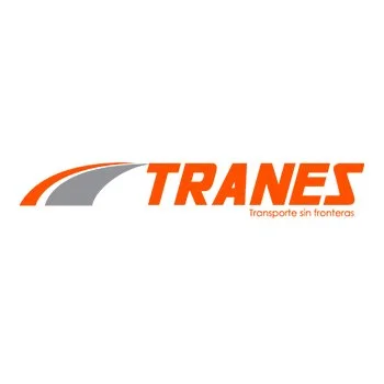 Logotipo de la empresa Tranes con la frase "transporte sin fronteras".