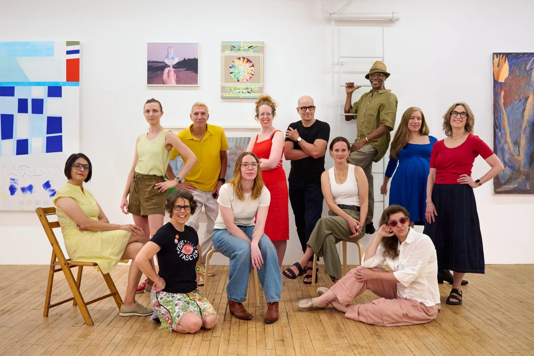Group Portrait: Netvvrk Members with Netvvrk Founder, Paddy Johnson (center, red dress).