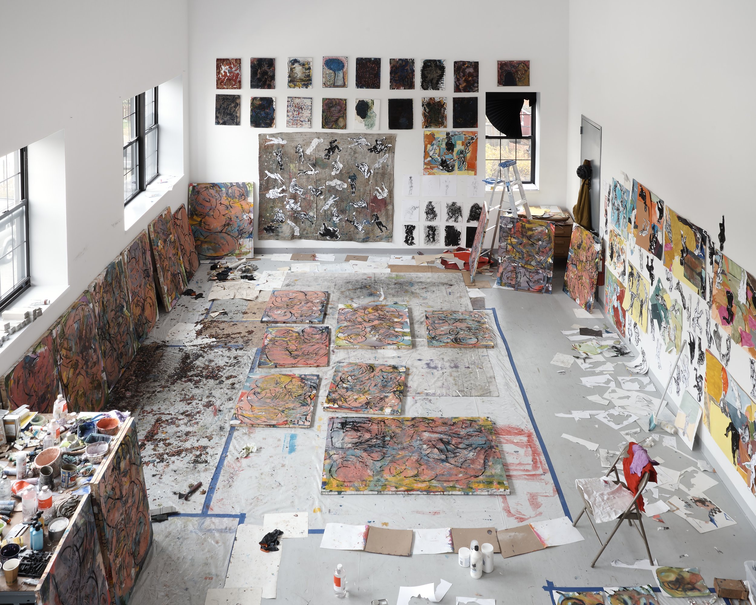 KinoSaito Art Center, Artist Residency, Verplanck NY. View of Peter Bonner’s studio. 