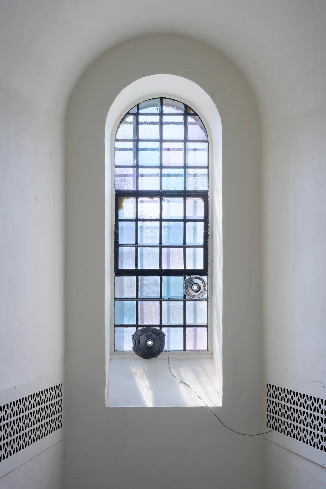 The Massena Campus of Bard College, Annandale-On-Hudson, NY. View of Class of 2027 Thesis Exhibition: Reassembly. Artwork by  Robbie Wing.