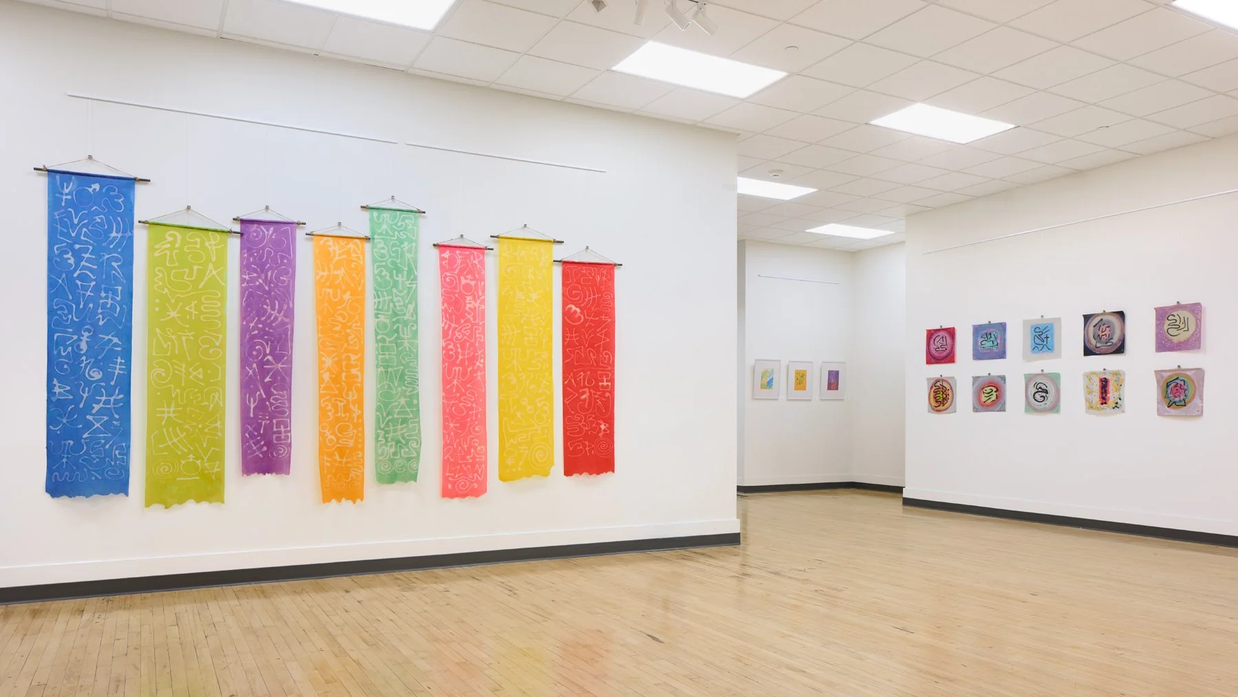 Cornell Creative Arts Center, Kingston, NY. View of Nansi Lent's exhibition, Repetition and Simplicity. 