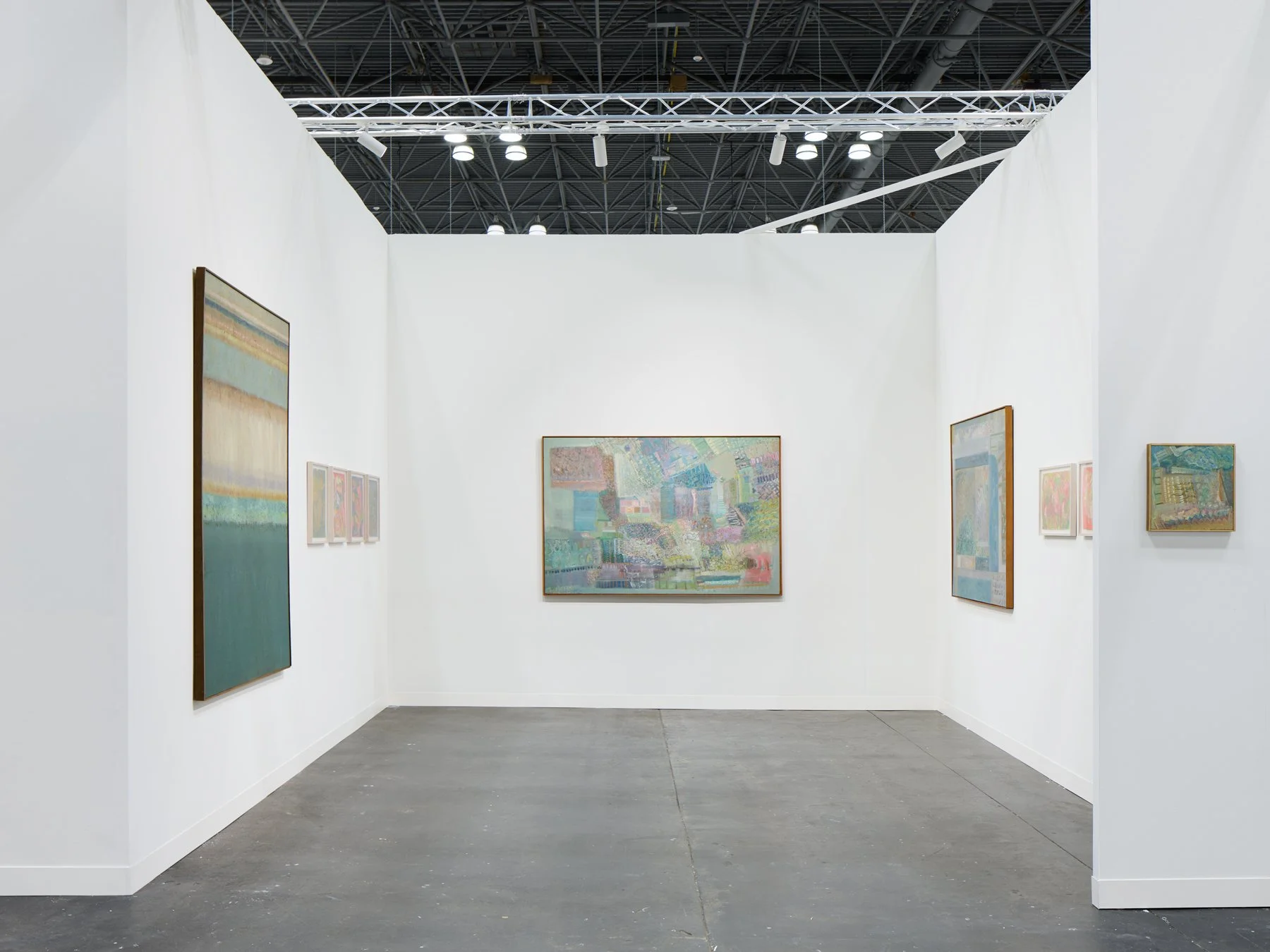 Tappeto Volante Gallery, Manhattan, NY. View of Bascha Mon's solo booth at the Armory, 2026. 