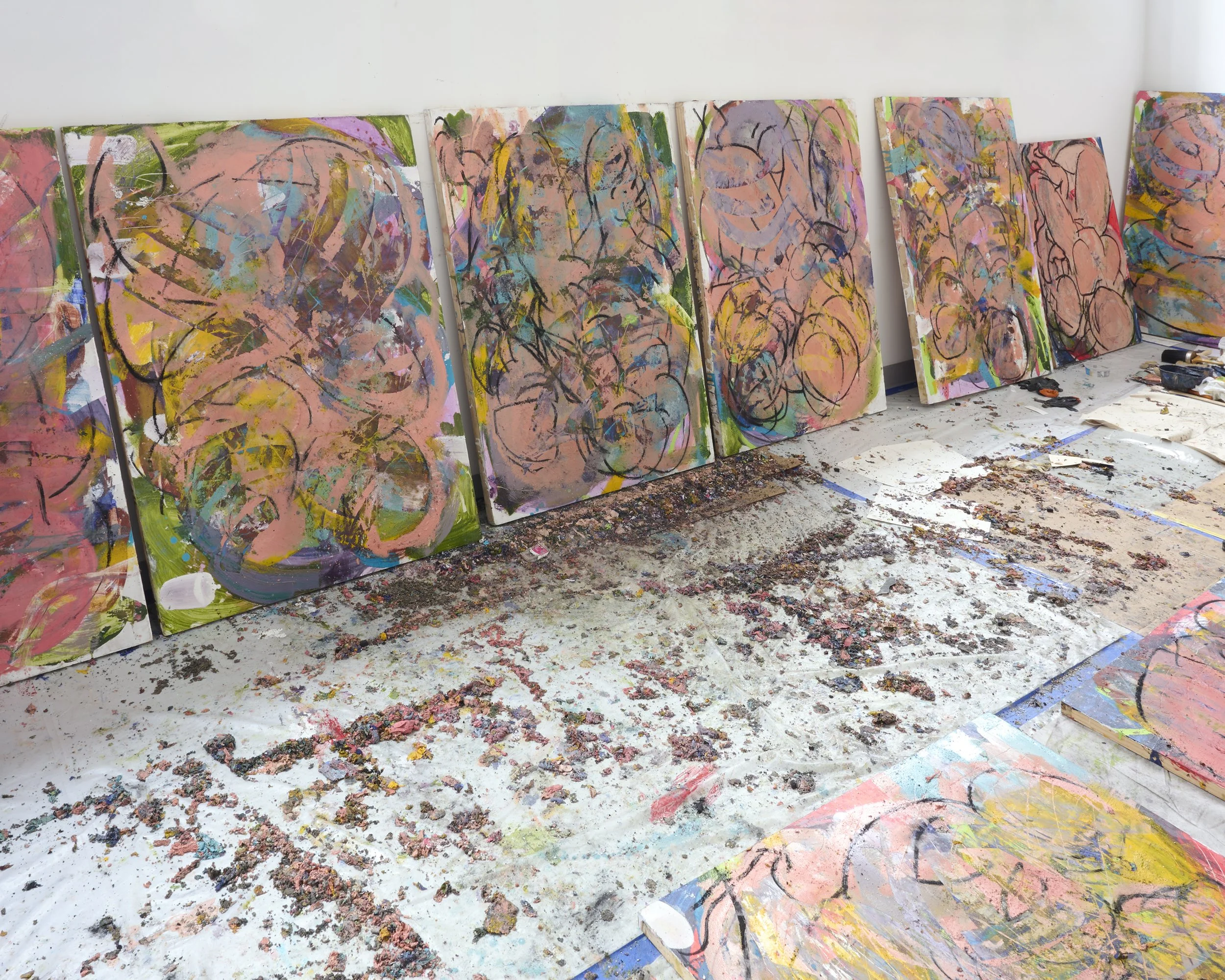 KinoSaito Art Center, Artist Residency, Verplanck NY. View of Peter Bonner’s studio.