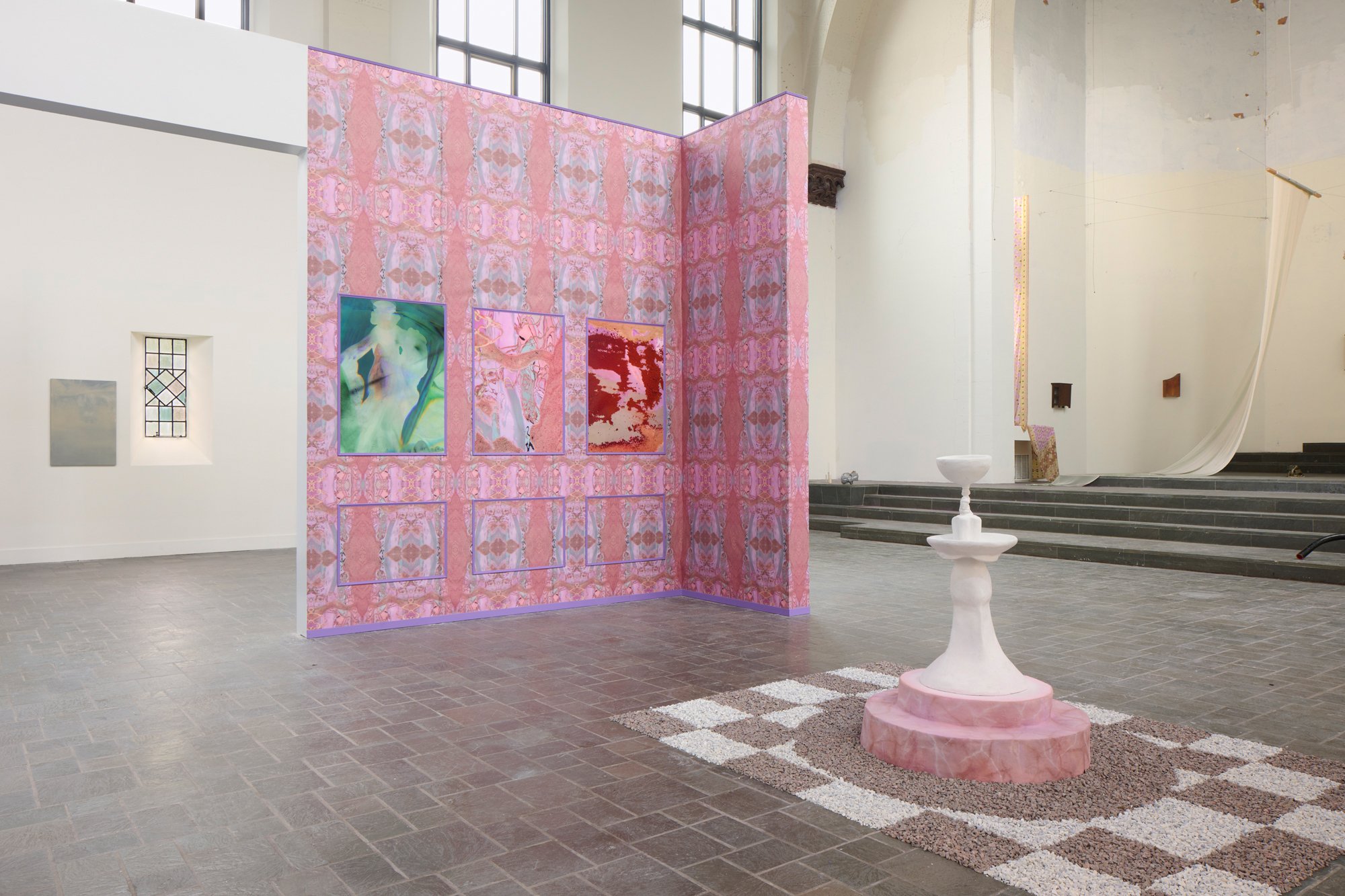 The Massena Campus of Bard College, Annandale-On-Hudson, NY. View of Class of 2027 Thesis Exhibition: Reassembly. Artwork by  Dainesha Nugent-Palache.